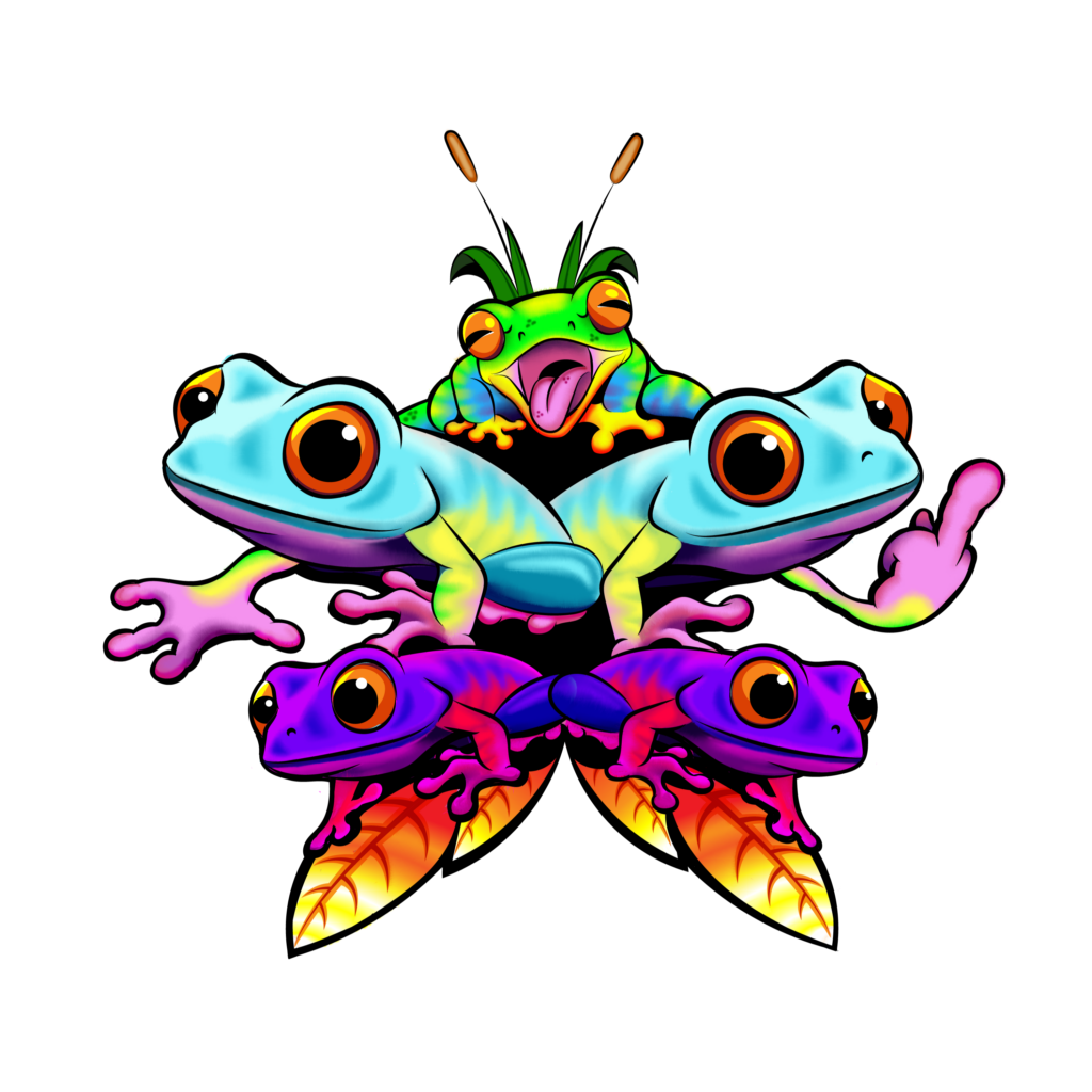 Frog Butterfly Tattoo