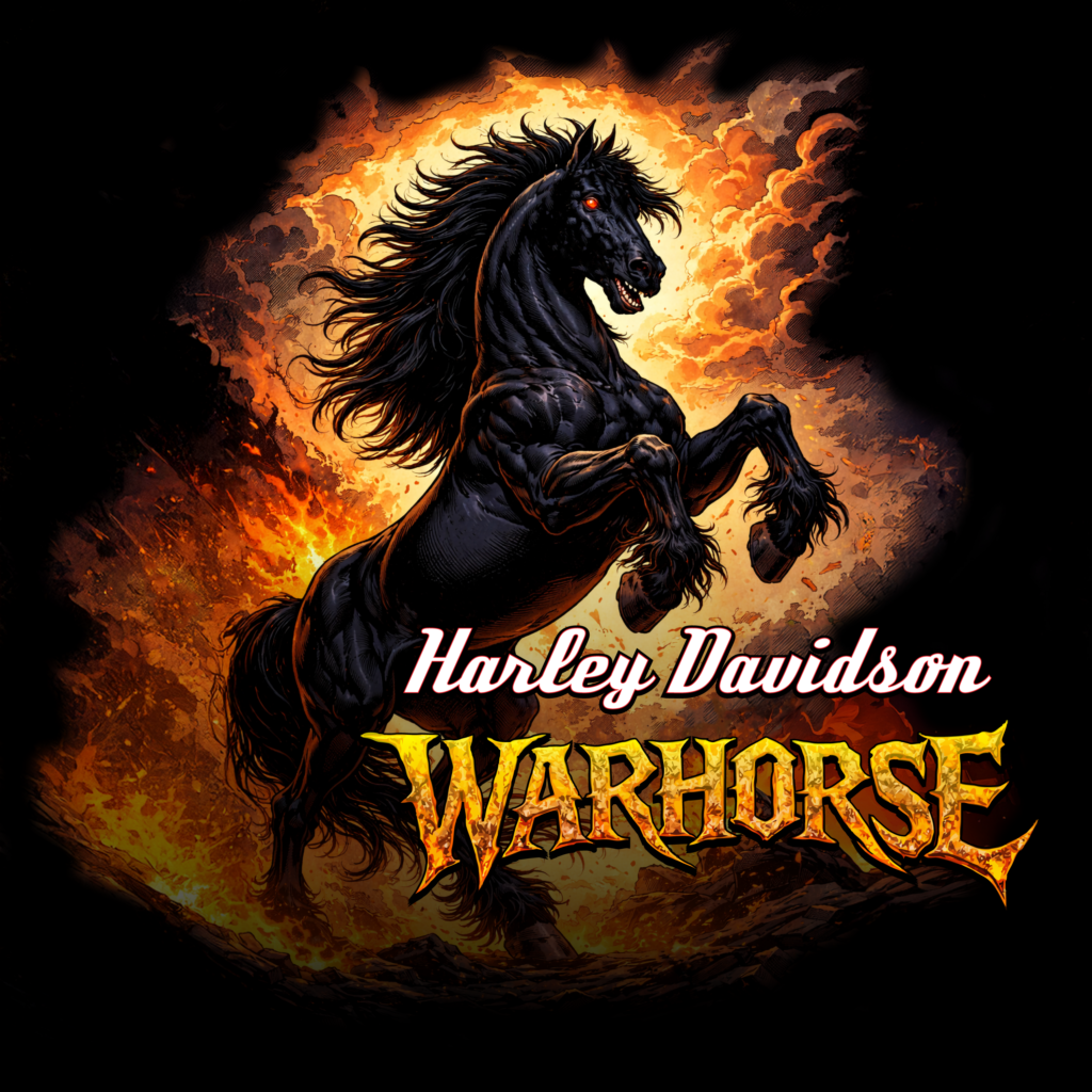 Warhorse Motorcycle Vinyl Decal Design